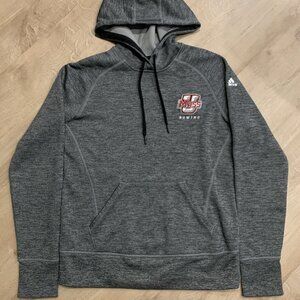 Adidas UMass Amherst Rowing Minutemen Grey Hoodie Women's Small S Team Issue